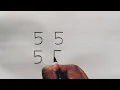 How to draw dog Easy | dog drawing from number 5555 | drawing with number