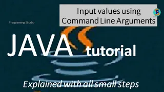 Input values using Command Line Arguments Part-4