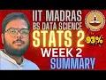 Statistics 2 Week 2 Summary All Concepts Formulas Simply Explained IIT Madras BS Data Science