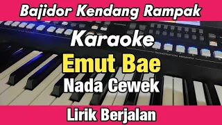 Download Karaoke - Emut Bae Nada Cewek Versi Bajidor kendang Rampak Lirik Berjalan MP3