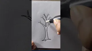 Tree Drawing Technique Shortsvideo Creativeart 