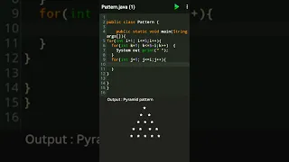 Simple Pyramid Pattern In Java