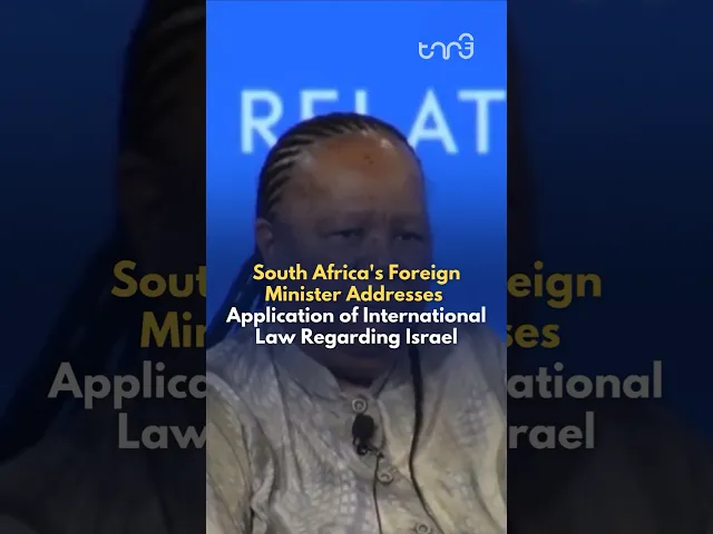 ⁣South Africa's foreign minister emphasizes application of international law of crimes Israel commits