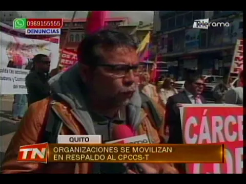Organizaciones se movilizan en respaldo al CPCCS-T