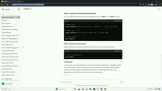 access sql database with python