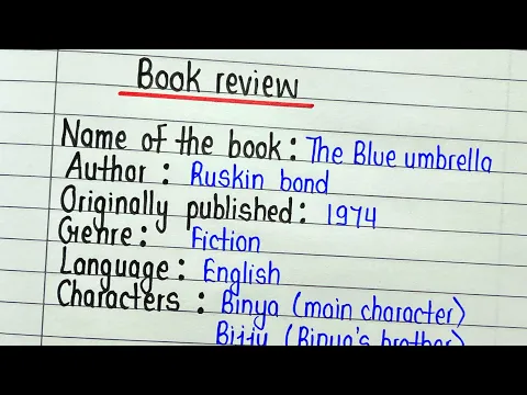 Download MP3 Book review writing || How to write a book review in english || The blue umbrella book review