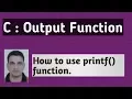 C Programming Tutorial 4 Printf Function