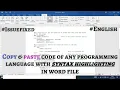 How to Copy Code with Syntax Highlighting in Word Any Language Issue Fixed Titan Spy 2026