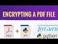 pyPDF 9 Encrypting pdf files with python pyGuru