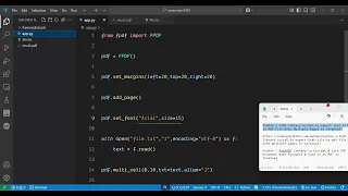 Python 3 FPDF Library Script to Export Text File to PDF File With Multiple Pages in Terminal