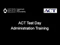 2026-1-15 ACT Test Day Administration Training USBE