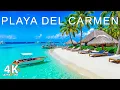 Lagu Playa del Carmen 4K 🌊 Turquoise Waters \u0026 Palm Fringed Shores with Deep House Music