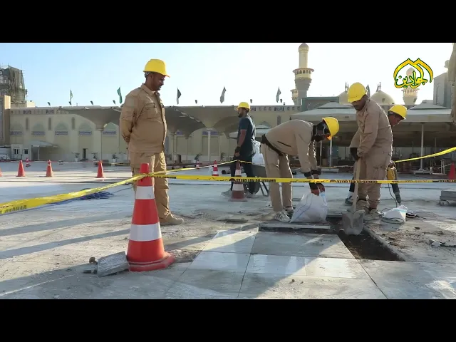 ⁣العتبة الكاظمية المقدسة سباق مع الزمن الملاكات الهندسية تواصل جهودها بإخلاص لإنجاز المشاريع الخدمية