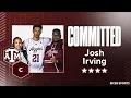 WATCH: 4-star C Josh Irving Commits to Texas A\u0026M Live on CBS Sports | No. 5 Overall C