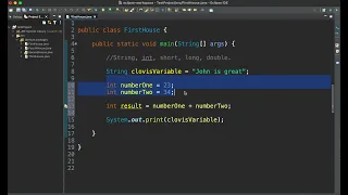 Java lesson 2 Int variable