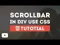 ScrollBar In Div Just By Using CSS