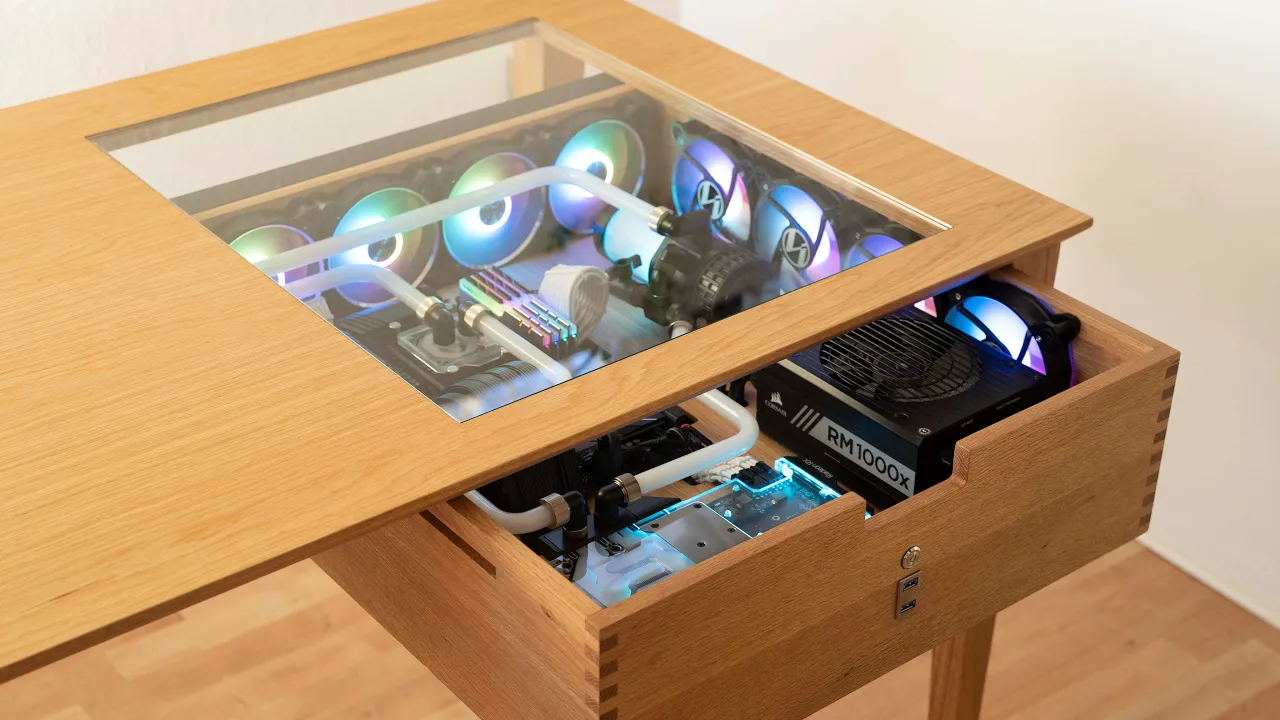 Autonomous L-shape Desk CPU mount under Desk