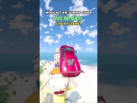 Cars VS Rick And Morty Characters 🚗 | BeamNG.drive #shorts