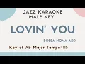 Lagu Lovin' you - Bossa nova arrangement KARAOKE (Instrumental backing track) - male key