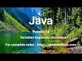 Java Variables Identifiers Keywords For B Tech M Tech MCA BCA Students