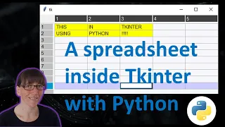 Table widget for Tkinter Python GUI -
