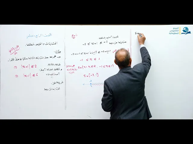 المتباينات القيمة المطلقة ( الجزء الثاني ) - مادة الرياضيات للصف الرابع الاعدادي