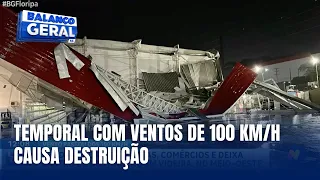 Temporal violento provoca estragos em Videira, no Meio-Oeste catarinense