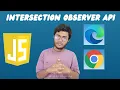 Intersection Observer API The Powerful Api In JAVA SCRIPT In Telugu SriVick67