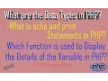 PHP - What are the Data Types in PHP