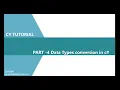 Part - 4 Data Types Conversions