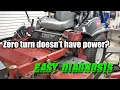 Zero Turn No Power Under Load How To Diagnose Easy