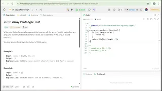 Day 22 of My 30 Days of JavaScript Challenge LeetCode 2619 Array Prototype Last