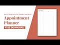 How to design Appointment Planner in Adobe InDesign Free Download