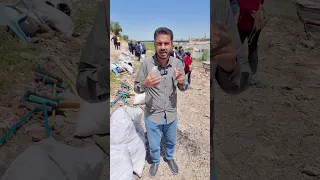 حملة لتنظيف ضفاف نهر دجلة من النفايات دندنها