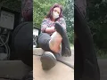 BBW Pretty feet shows perfect soles in stockings