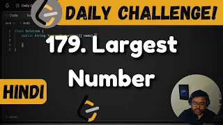 179 Largest Number sorting string Leetcode Daily Challenge DSA Java hindi