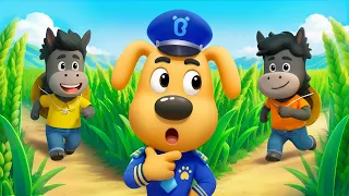 Papi Actúa Extraño 🧑 La Patrulla de Seguridad🚔 Dibujos Animados 🔍Sheriff Labrador en Español