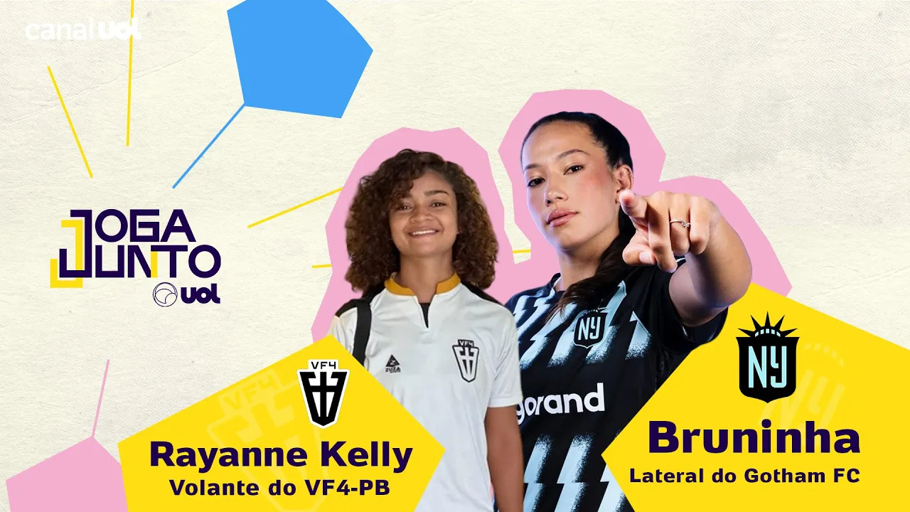 BRUNINHA, LATERAL DA SELEÇÃO BRASILEIRA, E RAYANNE KELLY, VOLANTE do VF4, PARTICIPAM DO JOGA JUNTO