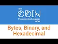 Bytes binary and hexadecimal