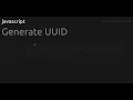 Generate UUID