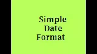 Display Date in Simple Date Format in Java java interview question