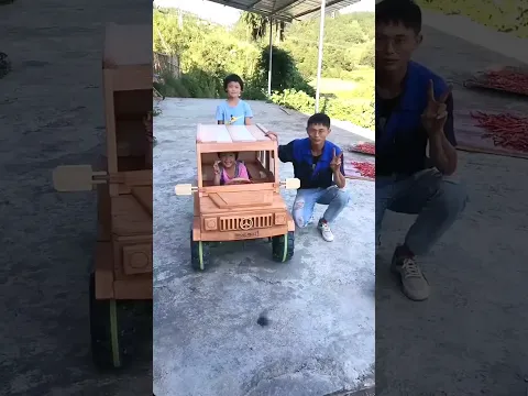 पापा ने बनाई हाथ से कार 😱‼️😃 |mini wood toy | woodworking art and skill | fachwood #shorts #ytshorts