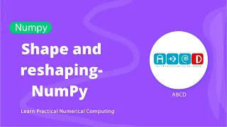 Shape reshaping-NumPy