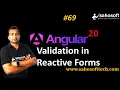 Validation in Reactive Forms in Angular 20 Forms in Angular Sahosoft