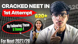 🚨5 Things I DID to Crack NEET in MY FIRST Attempt! 🎯🔥 *must watch* 