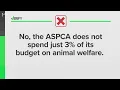 VERIFY No the ASPCA does not spend just 3 of its budget on animals