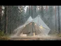 Download Lagu HEAVY RAIN CAMPING ⛈️ SOLO CAMPING IN HEAVY RAIN WITH THUNDERSTORM 