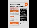 Constructs of Python Bootcamp - Day 1