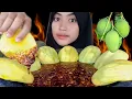 ASYEM SYEGER! MUKBANG RUJAK MANGGA MUDA BUMBU PEDAS | BIKIN MEREM MELEK | MUKBANG ASMR