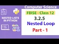 Nested List in Python How to Use Nested Lists in Python FBISE Computer Science Class 12